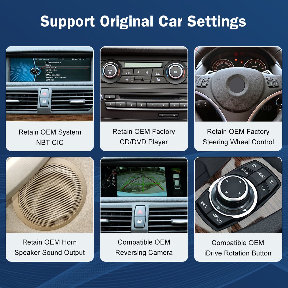 Road Top Stereo GPS Navigation Video Player Car Radio Linux Carplay Screen For BMW X1 E84 2009-2015 CIC / Without Screen