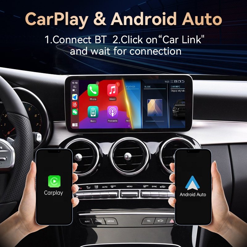 Maisimei factory hot sale 12.3inch car stereo dvd radio for-Mercedes-Benz C-class 2011-2014 LHD car touch screen GPS carplay