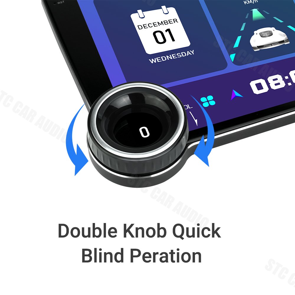 Android 12 Car DVD Multimedia Player with Carplay Stereo Audio GPS Amplifier DSP-Double Knob Built-in Features-Car Radio