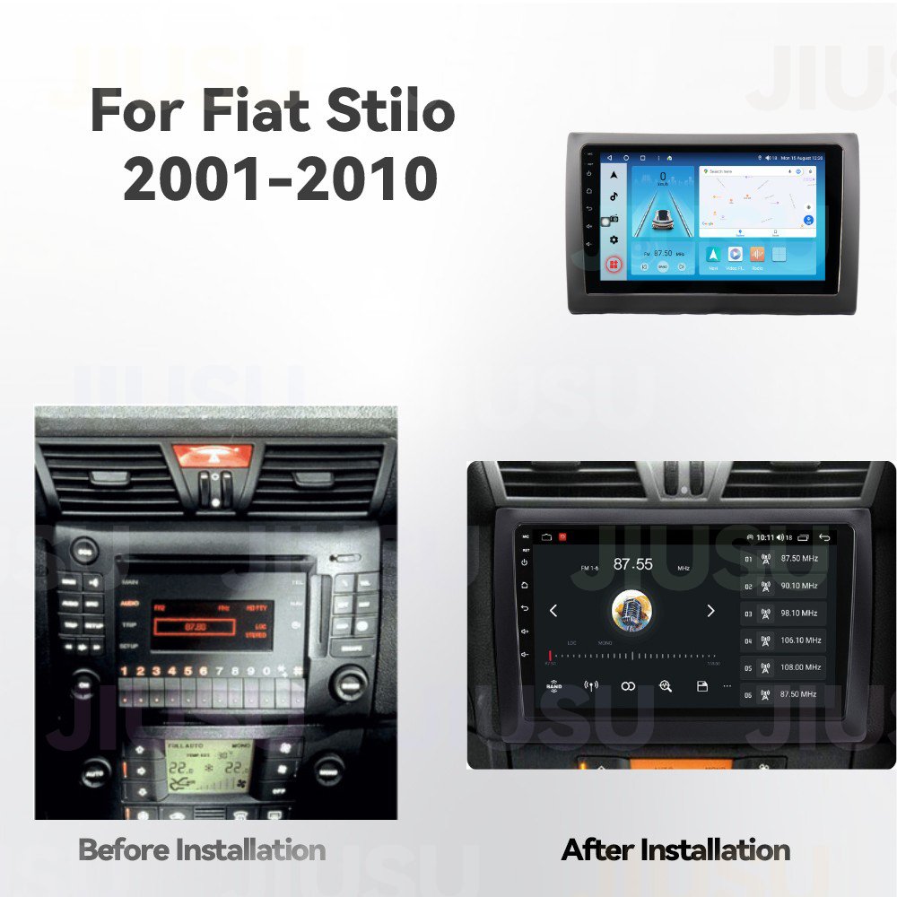 Touch Screen Android 12 Car Radio DVD Player Stereo Multimedia Audio System for Fiat Stilo 2001-2010 with Carplay DSP DAB