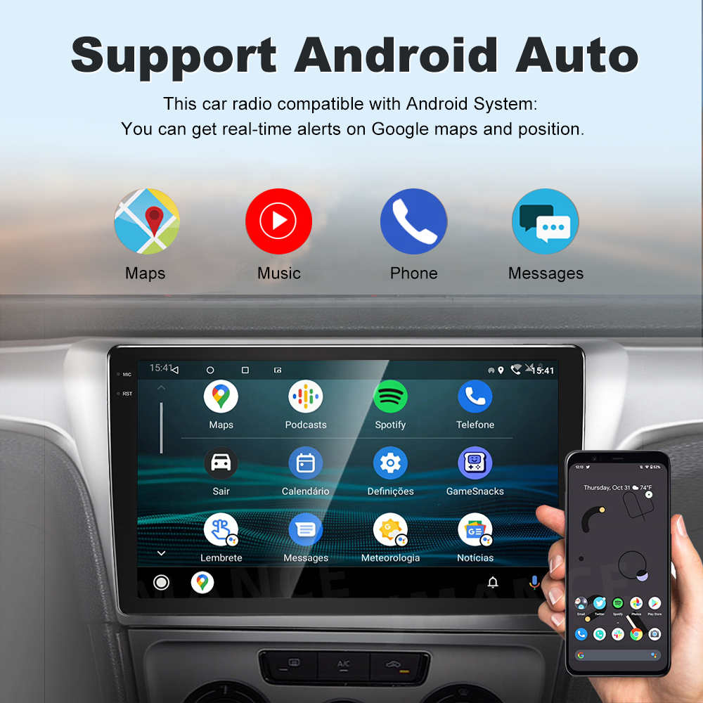 JYT 9inch Dashboard In-Cell Screen 1280*720 Wired Wireless Androdid Auto Carplay GPS Navigation Double Din Car DVD Player