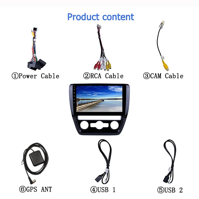 Android 9.0 system car player with gps navigator radio for For VW Volkswagen Sagitar Jetta Bora 2011-2016 10.1 inch