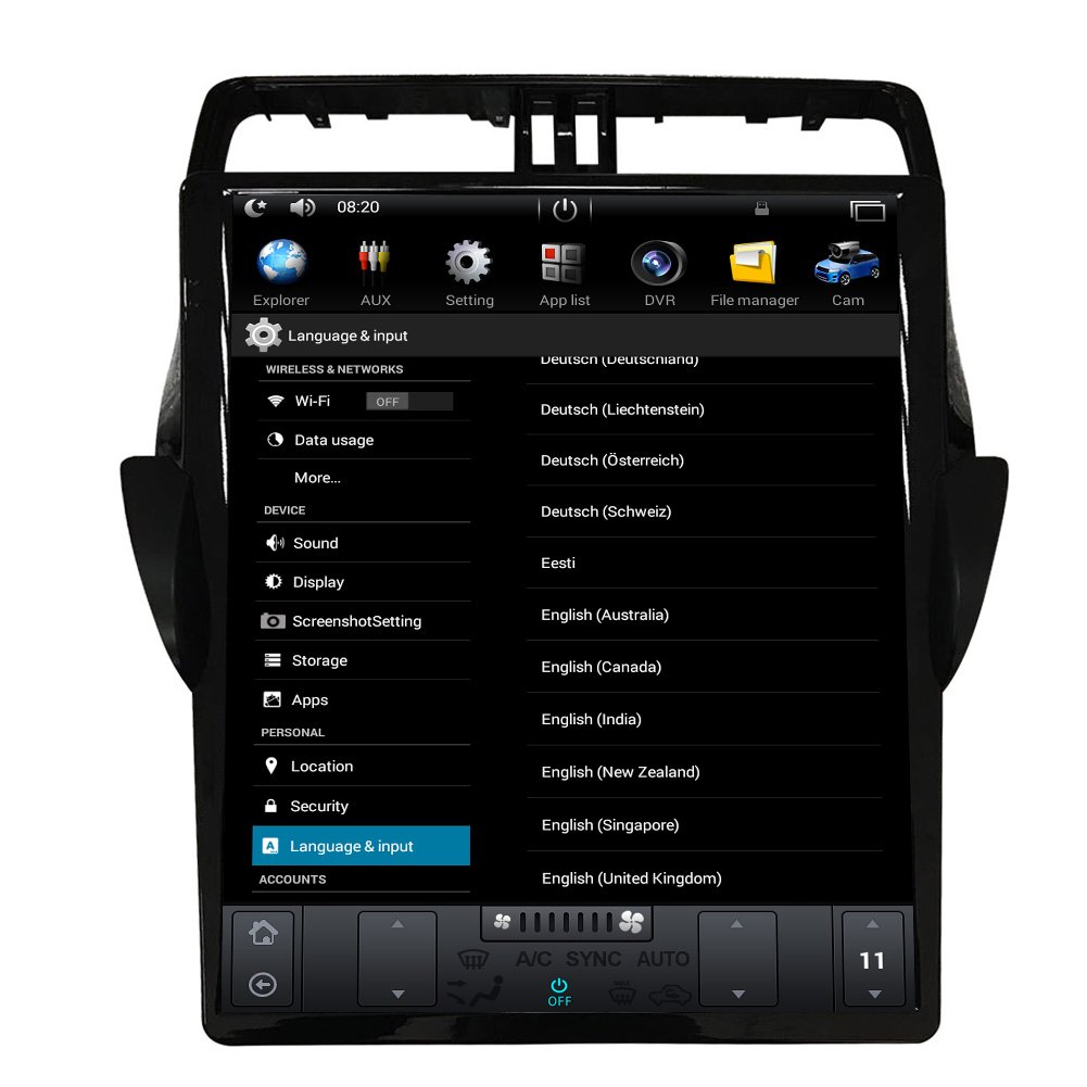 4G 64G With WIFI 17'' Car Screen Android 11 GPS Navigation Radio with HD Screen Car play Video Player for TOYOTA PRADO 2018-