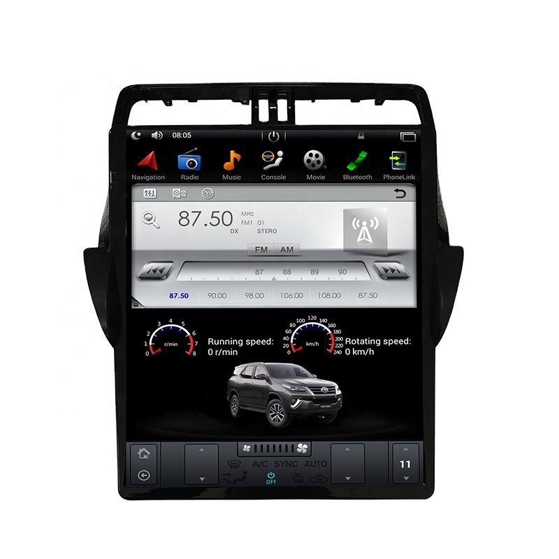 4G 64G With WIFI 17'' Car Screen Android 11 GPS Navigation Radio with HD Screen Car play Video Player for TOYOTA PRADO 2018-
