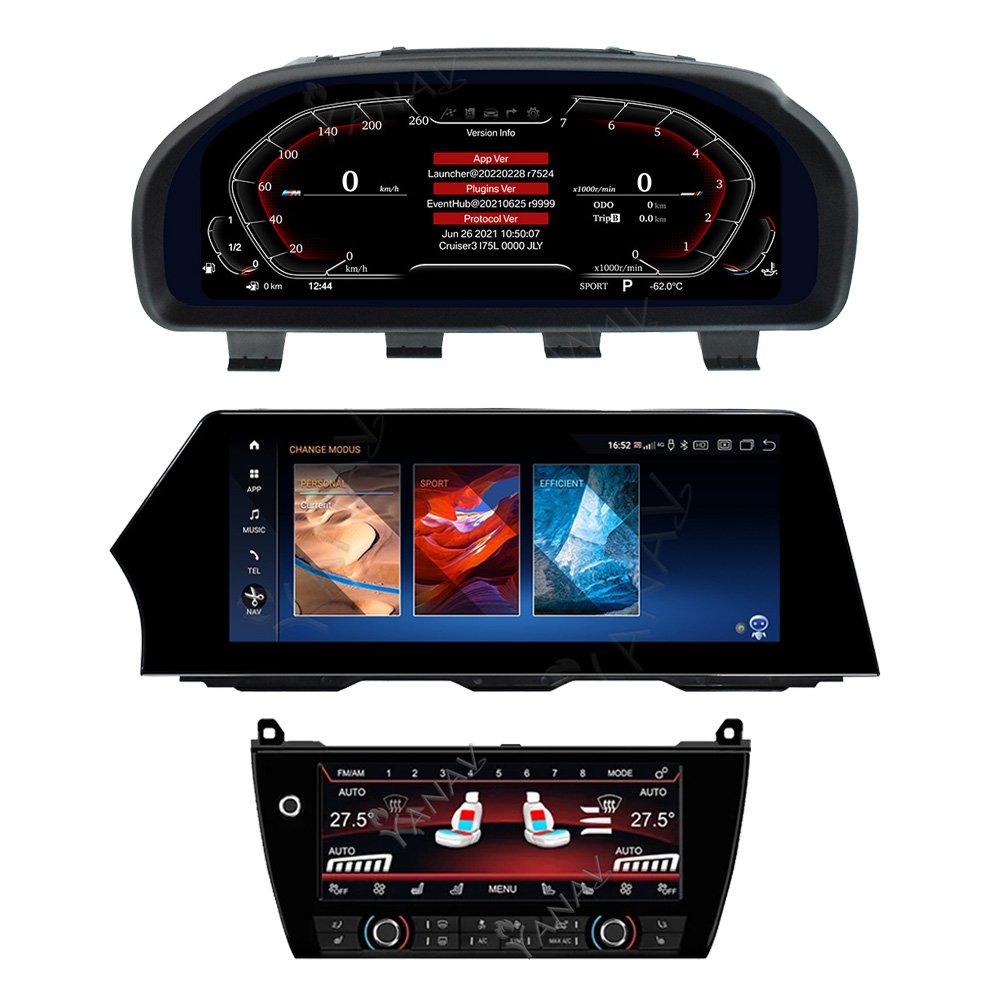 Linux Speed Meter Instrument AC Panel Android Car Radio IPS Screen Display Digital Cluster For BMW 5 Series F10 F11 2010-2017