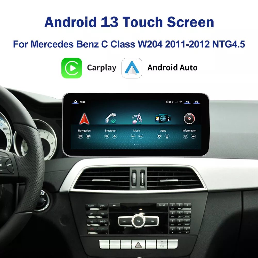 12.3 inch touchscreen Car Radio Gps Navigation Multimedia for mercedes benz c class W204 2011-2014 NTG4.5 android display