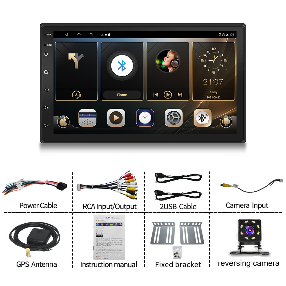 Rejuvauto Android Auto Car Radio Dvd Player Carplay Nissan X-Trail Qashqai J1T32 Qashqai J10 J11 2013 2014 2015 2016 2017 GPS