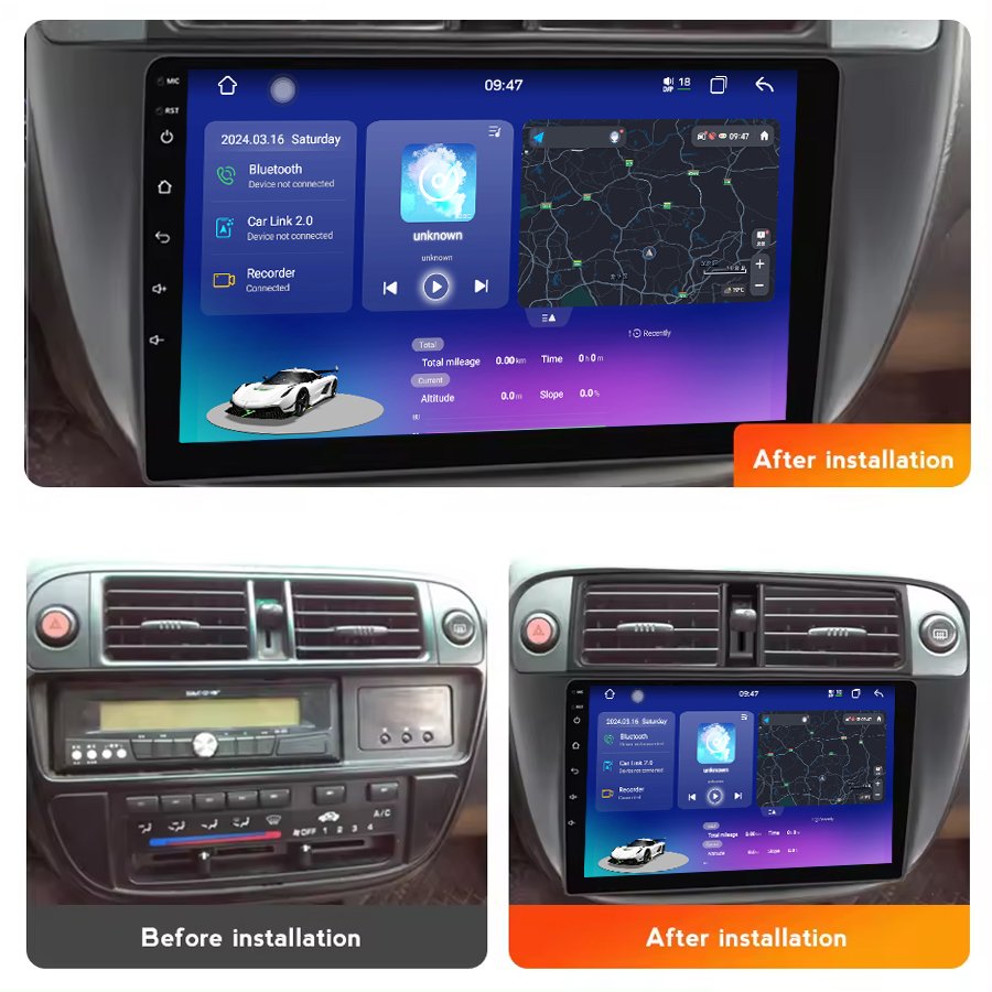 7870 Android 13 Car Stereo Radio Android System For Honda Civic Ej Ek Em 1995-2001 Auto Carplay Screen Car Dvd Player