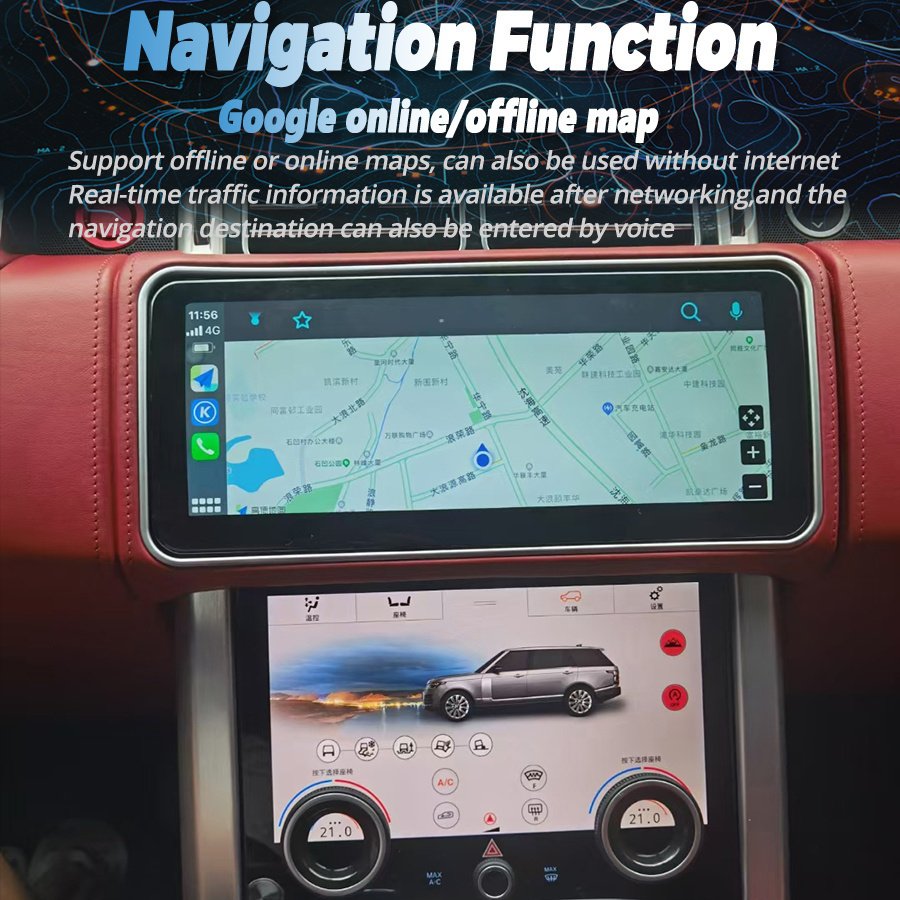 12.3inch/13.3inch AC Screen For Range Rover Sport L494 RHD Car Multimedia Player Car GPS Radio Carplay Original Car OEM Menu 4G