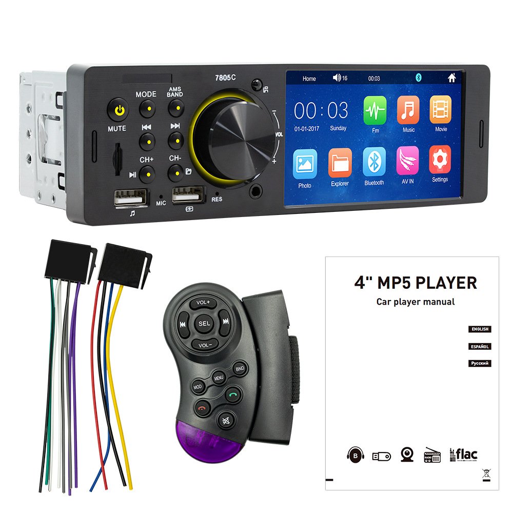 Wholesale 4.1 Inch Car Music System Wince MP5 Player Touch Screen Dashboard Radio Tuner BT USB Steering Wheel Control 1 Year