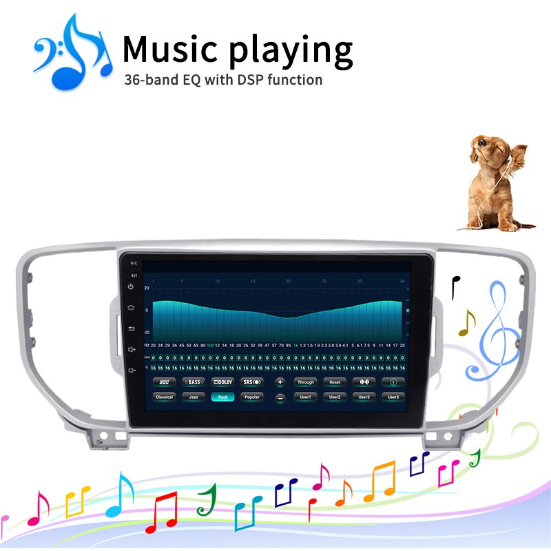 2.5D screen Android 10.0 car dvd player for KIA sportage 2015-2017 KX5 gps navigation 2 din car stereo headunit DSP