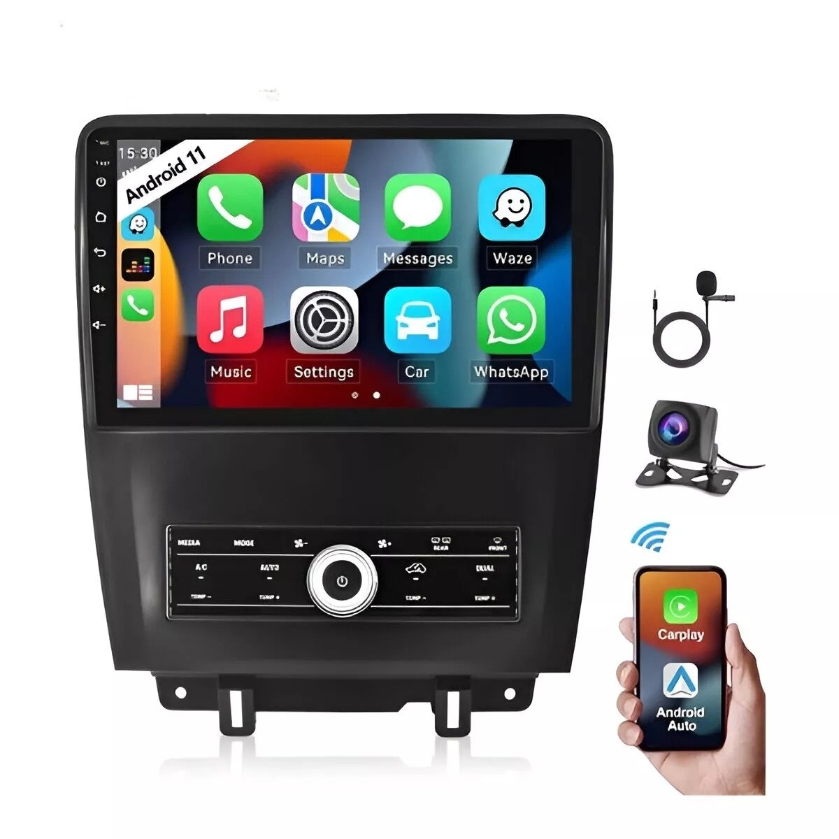 Android 13 Car DVD Radio Stereo Player For Old Ford Mustang 2010-2012 With Car GPS Navigation carplay DSP