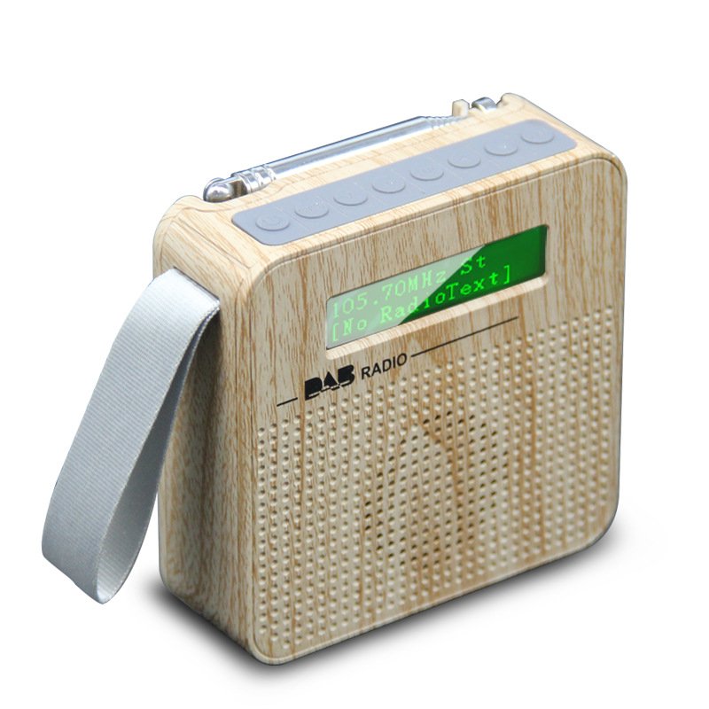 Portable DAB+ Radio FM BT Alarm Clock Stations Memory Outdoor Wooden Radio Stereo DAB FM Digital Radio