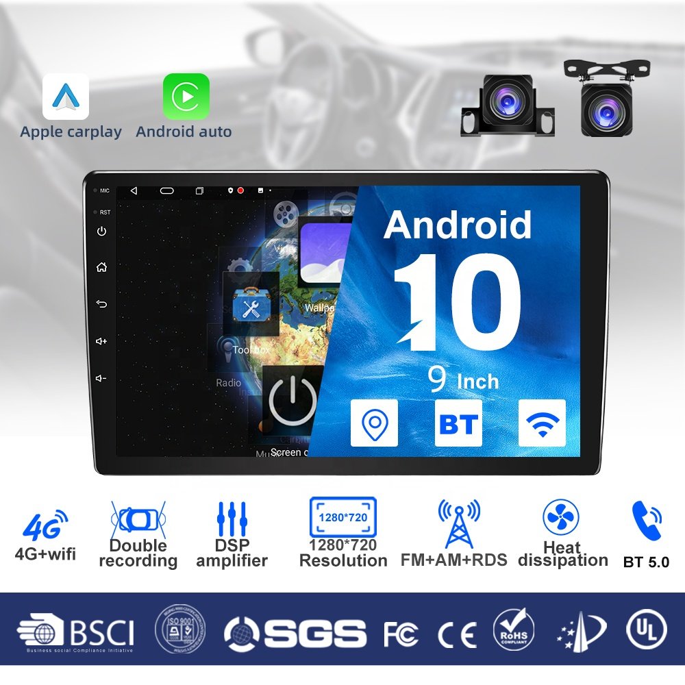 Factory wholesale 2+32 A18model 9001 Universal Multimedia Double Din Audio Stereo Radio