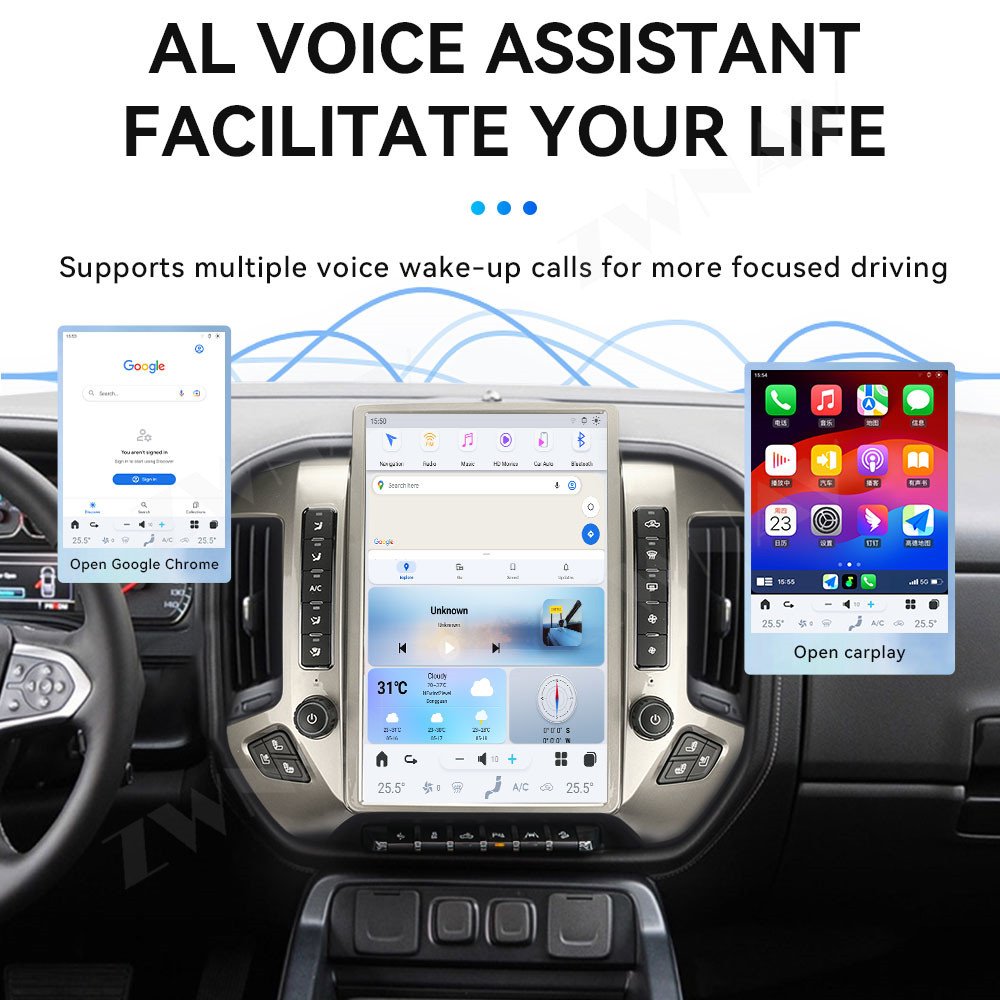 ZWNAV 14.4 " Android 13 For Chevrolet Silverado GMC SIERRA 2013-2019 Car Radio Multimedia Stereo Player GPS Head Unit Carplay