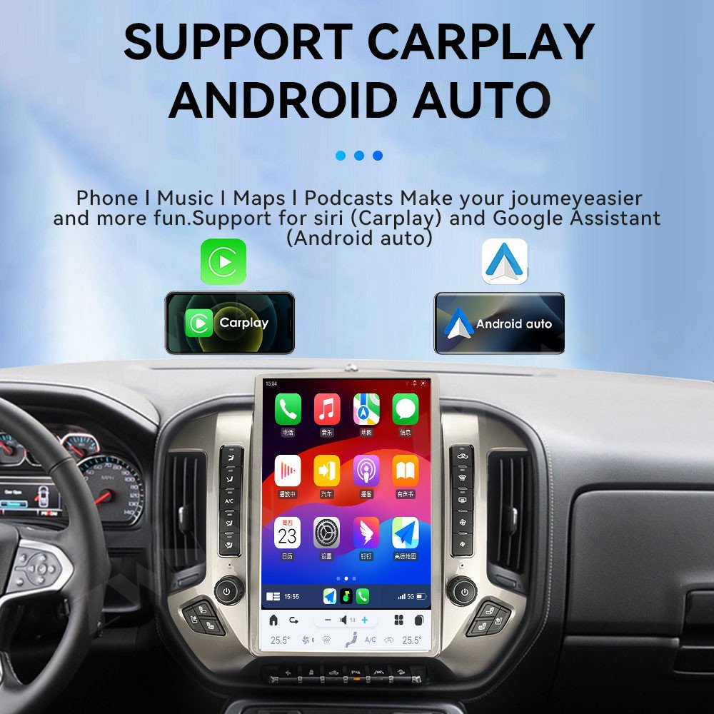 ZWNAV 14.4 " Android 13 For Chevrolet Silverado GMC SIERRA 2013-2019 Car Radio Multimedia Stereo Player GPS Head Unit Carplay