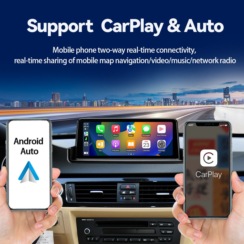 LELV Id8 10.25 Inch Carplay 4g Android 14 Car Gps Stereo Multimedia For Bmw 3series E90 E91 E92 Head Unit Radio Auto Bluetooth
