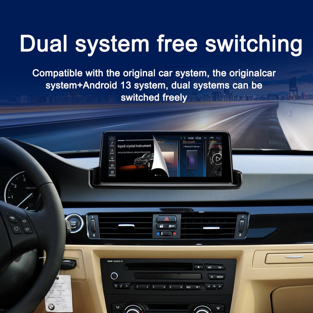 LELV Id8 10.25 Inch Carplay 4g Android 14 Car Gps Stereo Multimedia For Bmw 3series E90 E91 E92 Head Unit Radio Auto Bluetooth