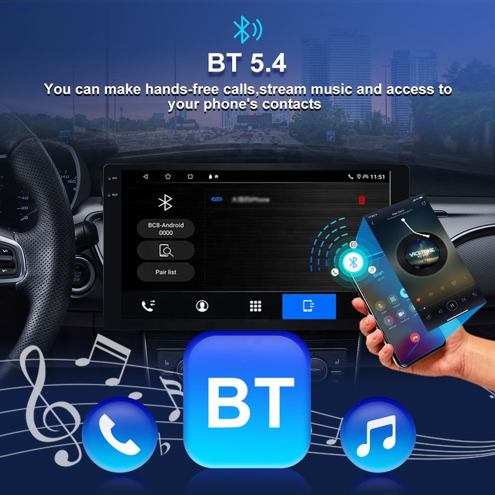 Jmance 9 inch Touch Screen BT5.4 Android Auto Carplay Navigation Wifi DSP Autoradio 1 Din Car DVD Player For Toyota Universal