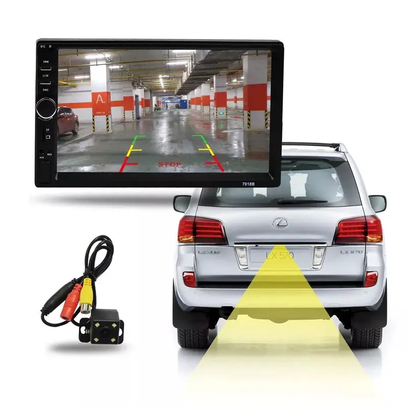 7018b car radio monitor mp5 stereo video player car dvd radio 7 inch car radio fm BT audio mp5 player