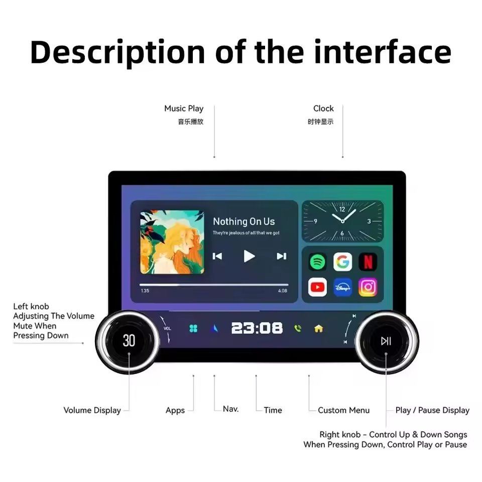 CarRadio Android Bt-enabled Touch Screen Car Dvd Player Carplay DSP 10.33 Multimedia Diamond 2k Android Car Stereo