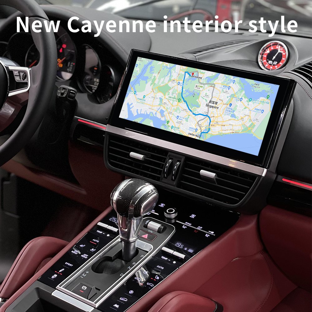 12.3" Car Stereo Radio GPS Navigation for Porsche Cayenne 2010-2017 Touch Screen Android WiFi Carplay Stop Watch AC Panel kits