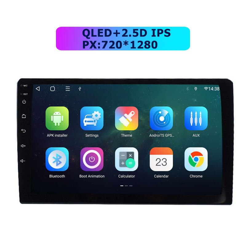 1Din Universal Auto radio QLED 2K 7 9 10 13 Inch Touch Screen 4G LTE 8Core Radio Audio Stereo Android Car DVD Player For Car