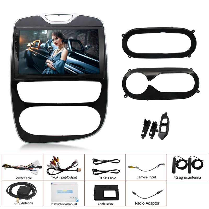4+64 Android 10 car audio radio stereo dvd player for Renault Clio 2016 2017 2018 gps navigation