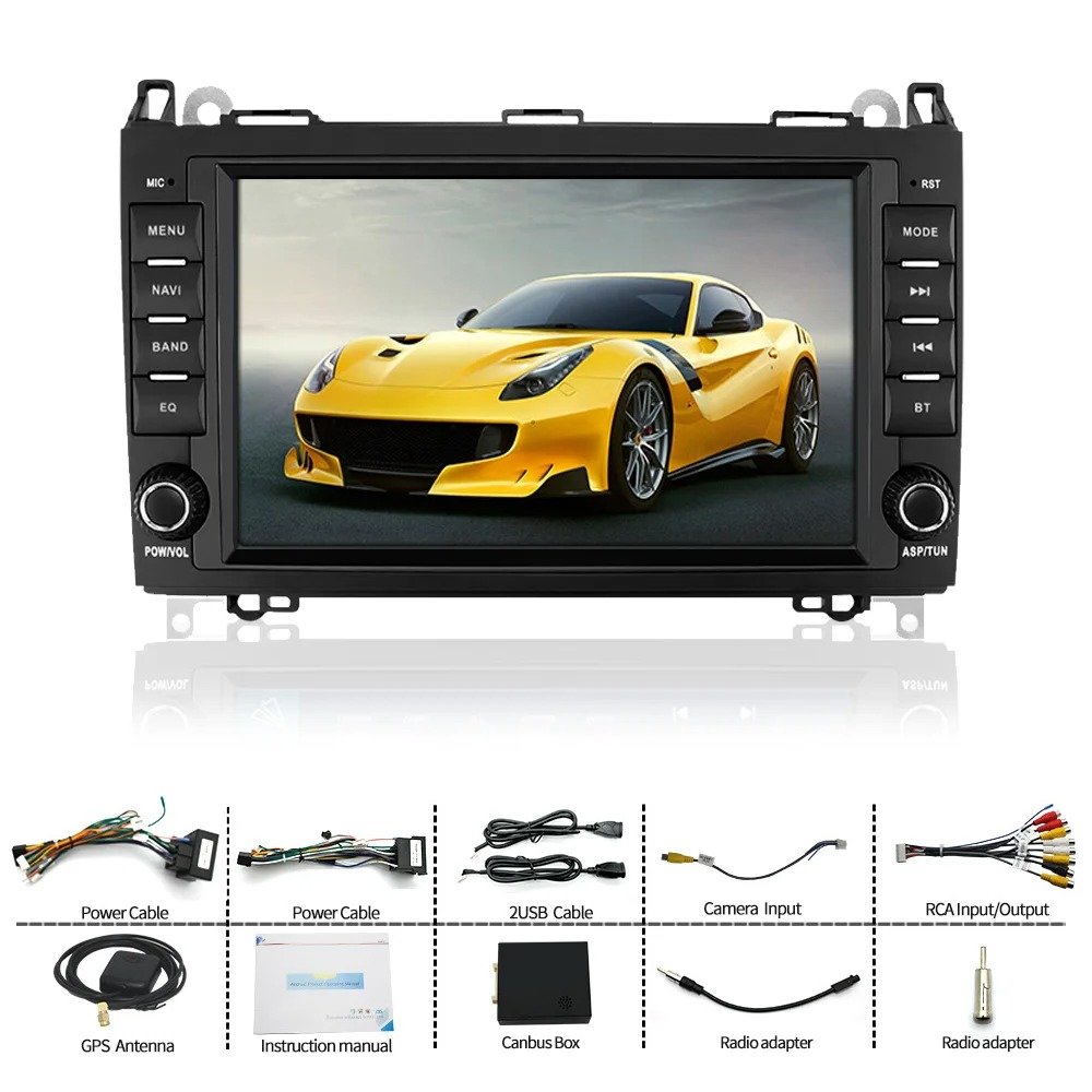 Android Radio for Mercedes Benz W169 W245 B200 W906 Sprinter W639 Vito CarPlay Multimedia Player GPS Navigation Head Unit Stereo