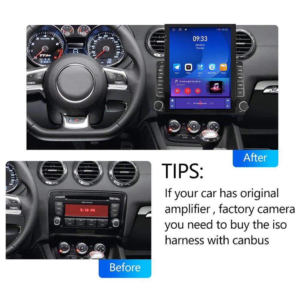 9.7 Inch touch screen radio for car Android For Audi TT 2 8J 2006-2014 Car Radio Player Wireless Carplay Auto radio Head Unit