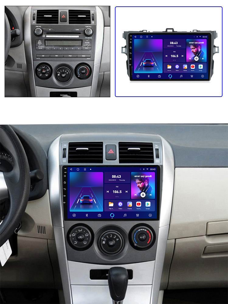 5G WIFI 6 wireless chip 2 din car radio for Toyota Corolla 2006-2013 Automatic AC GPS navigation Auto wireless Carplay