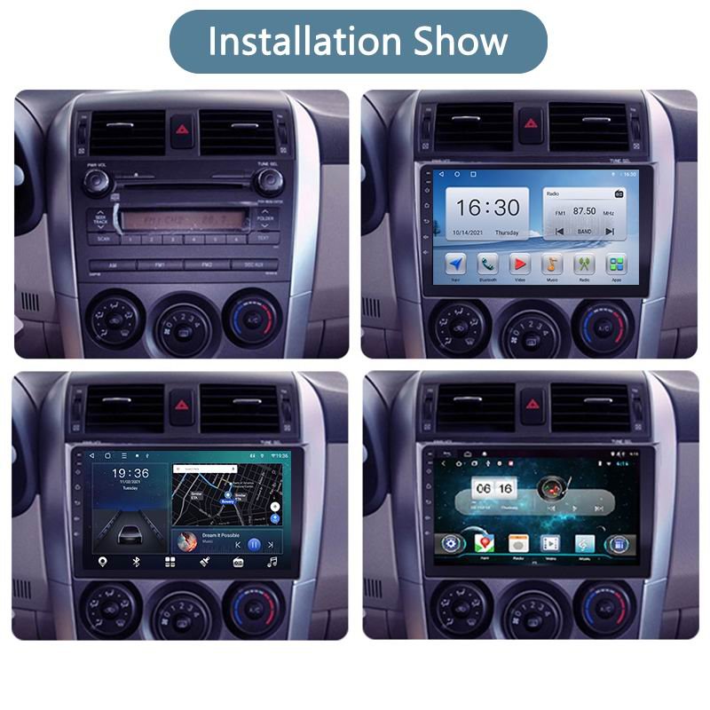 5G WIFI 6 wireless chip 2 din car radio for Toyota Corolla 2006-2013 Automatic AC GPS navigation Auto wireless Carplay