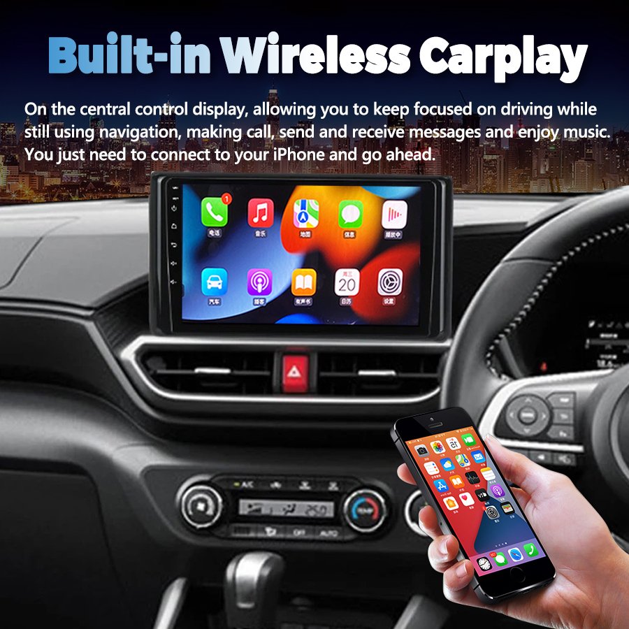 Android 14 Carplay Auto For Toyota Raize 1 2019 - 2023 For Daihatsu Rocky 2019 - 2021 RHD Car Radio 2Din Player GPS Video Stereo