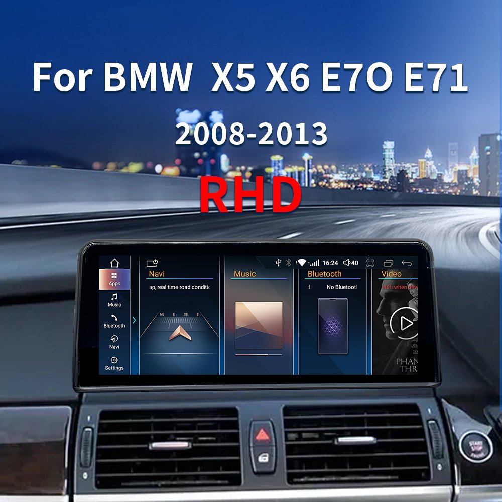 RHD Factory price Android 14 car multimedia video player car radio GPS FORBMW X5E70 X6E71 2007-2012wireless carplay Android auto