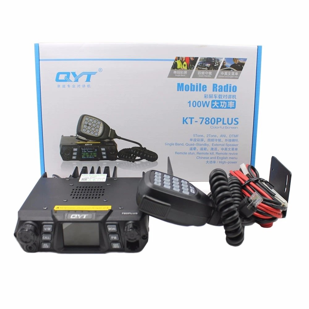QYT Mobile Radio KT-780PLUS VHF 136-174MHz KT780+ High Power 100W Car Radio Walkie Talkie KT780PLUS Vehicle Transceiver