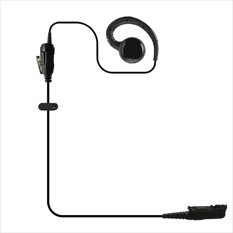 Uhf Two-Way Handheld Radio Earpiece Walkie Talkie Wire Earphone for MTP3550 3500 Hand-Portable Terminals
