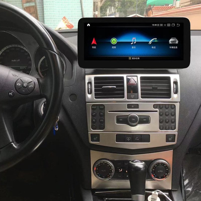 Android Car Auto Carplay Multimedia Player Radio Bluetooth GPS Navigation For Mercedes Benz C W204 2008 - 2011 Tablet Head Unit