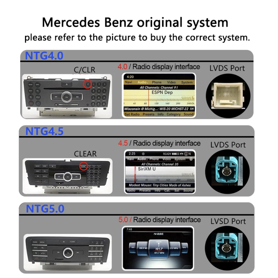 10.25 inch Android 13 Car DVD Stereo Radio Player Gps Multimedia with car play For Mercedes Benz C Class W204 2011-2014 NTG4.5