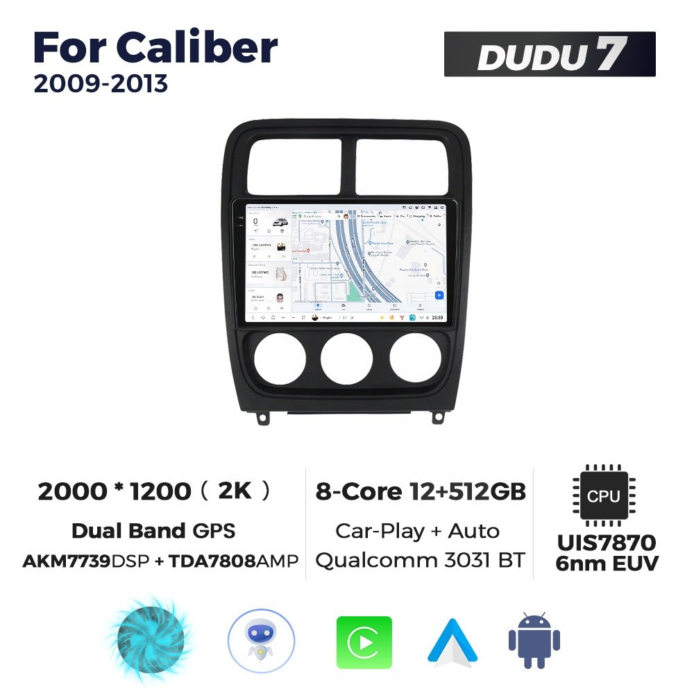 Mekede DUDU7 auto electronics Android Screen Multimedia dsp fm support dudu dab dvr dvd GPS map for Dodge caliber 2009-2013