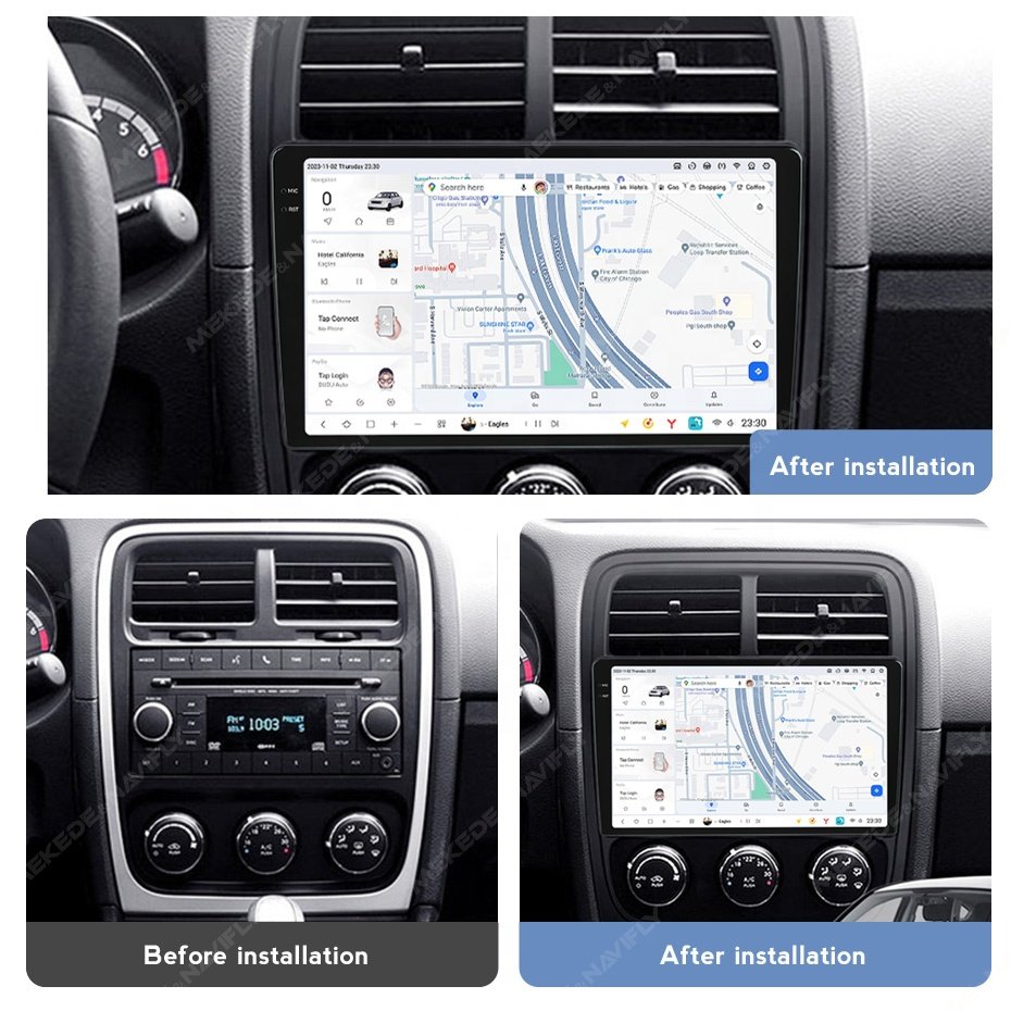 Mekede DUDU7 auto electronics Android Screen Multimedia dsp fm support dudu dab dvr dvd GPS map for Dodge caliber 2009-2013