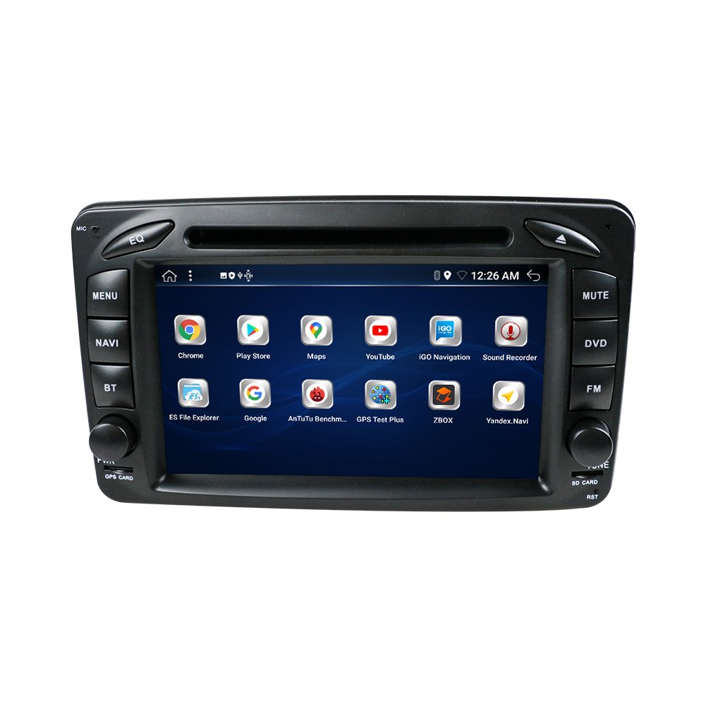 7inch double Din with DVD car radio with FM/AM/RDS/Mirror link/Steering Wheel Control and Canbus for Benz W209