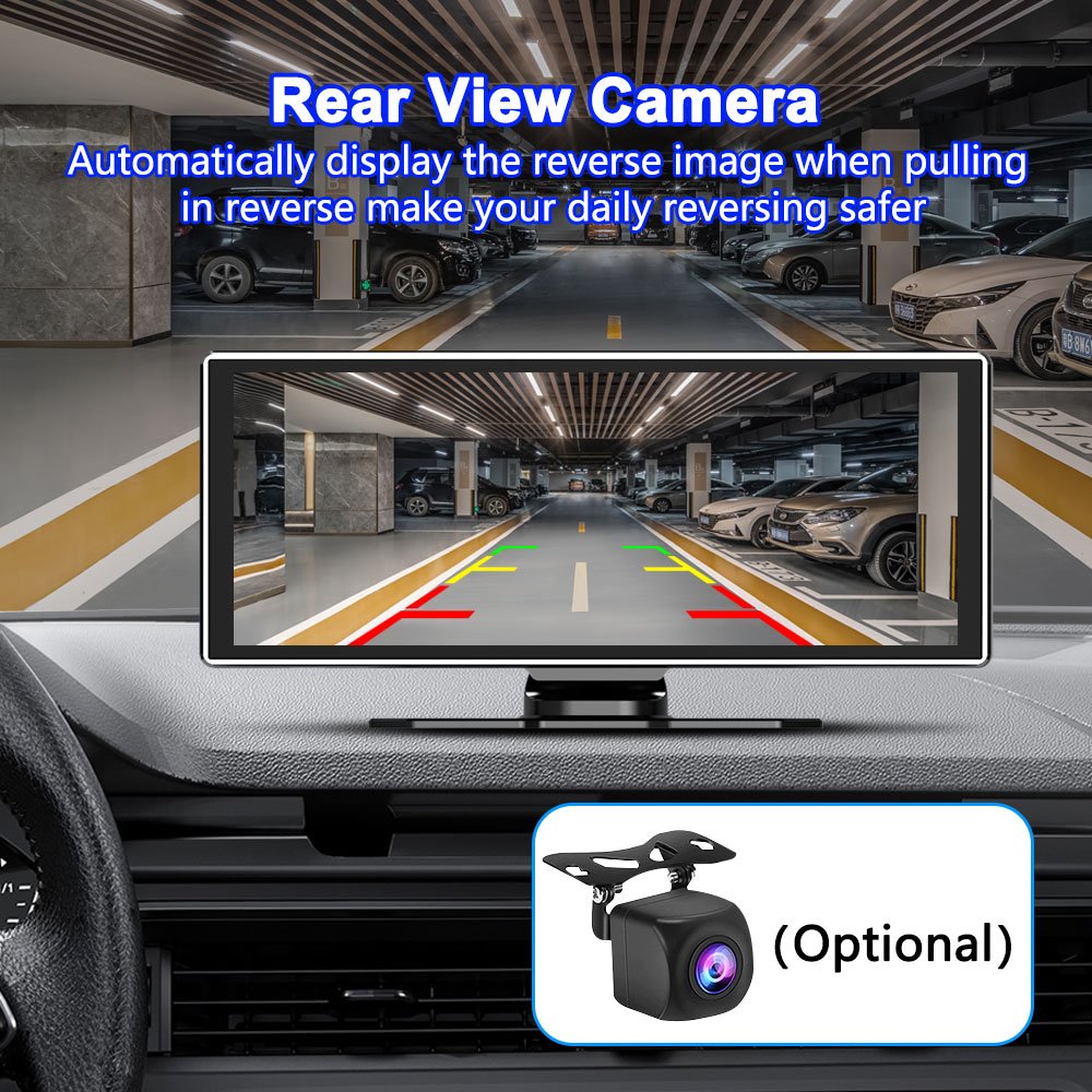Topnavi 11.26 Inch IPS Touch Portable Car DVR Wireless Carplay Android Auto Portable MP5 Multimedia, Touch Screen Car Radio