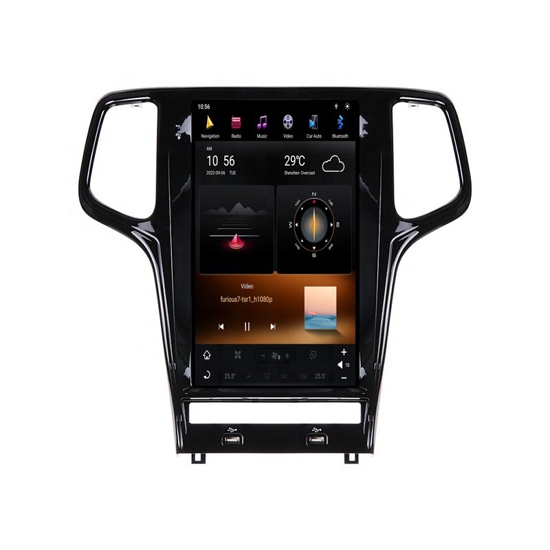 Tesla style Android 11 Car radio for Jeep Grand Cherokee 2011-2013 Car Multimedia Player Wireless Carplay 4G