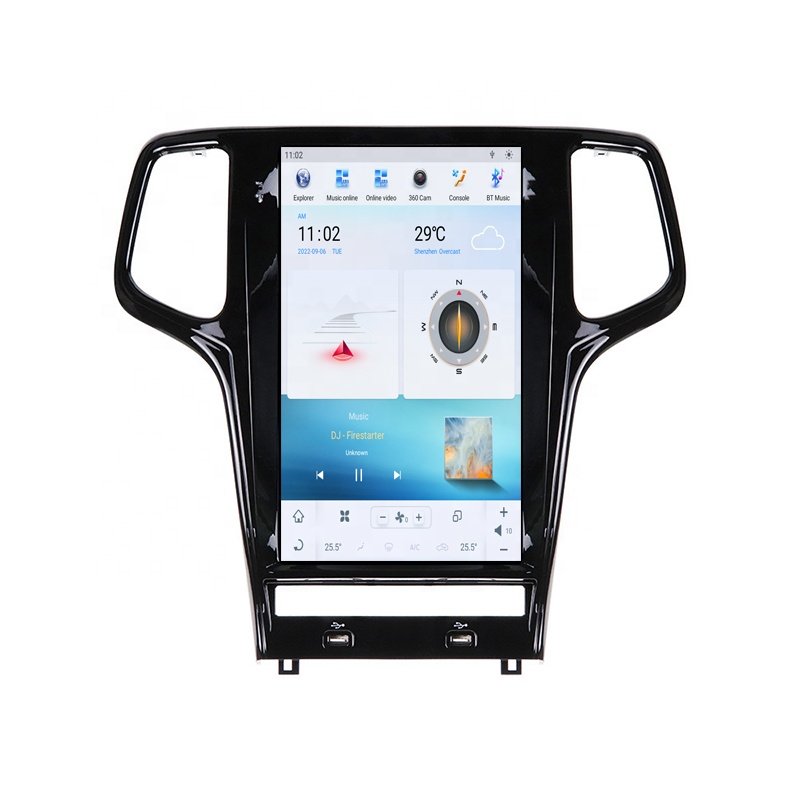 Tesla style Android 11 Car radio for Jeep Grand Cherokee 2011-2013 Car Multimedia Player Wireless Carplay 4G