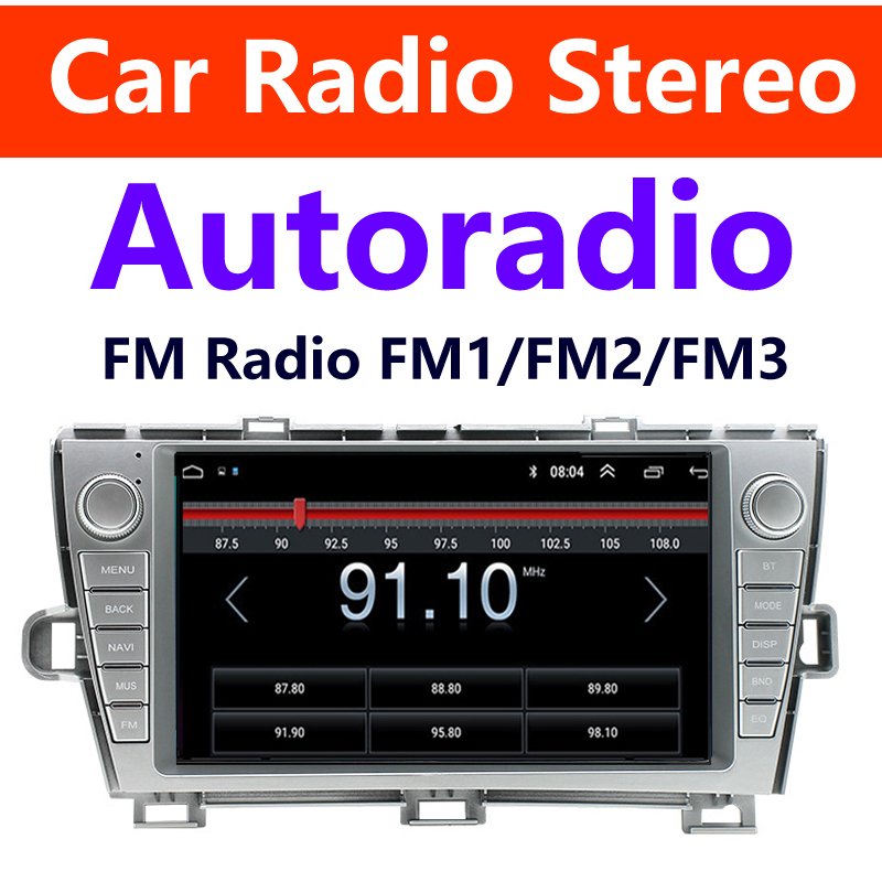 2 Din 2G+32G Car Android Player with Carplay 9" Touch Screen FM Radio WiFi GPS Navigation For Toyota Prius 2009 2010 2011 2012