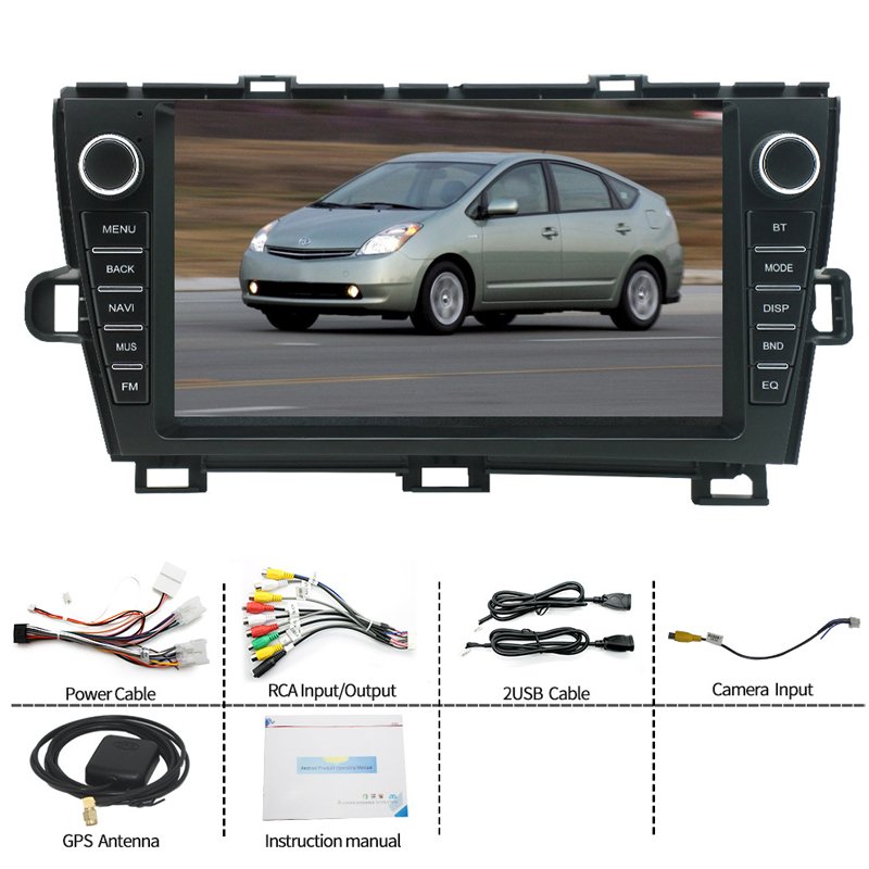 2 Din 2G+32G Car Android Player with Carplay 9" Touch Screen FM Radio WiFi GPS Navigation For Toyota Prius 2009 2010 2011 2012
