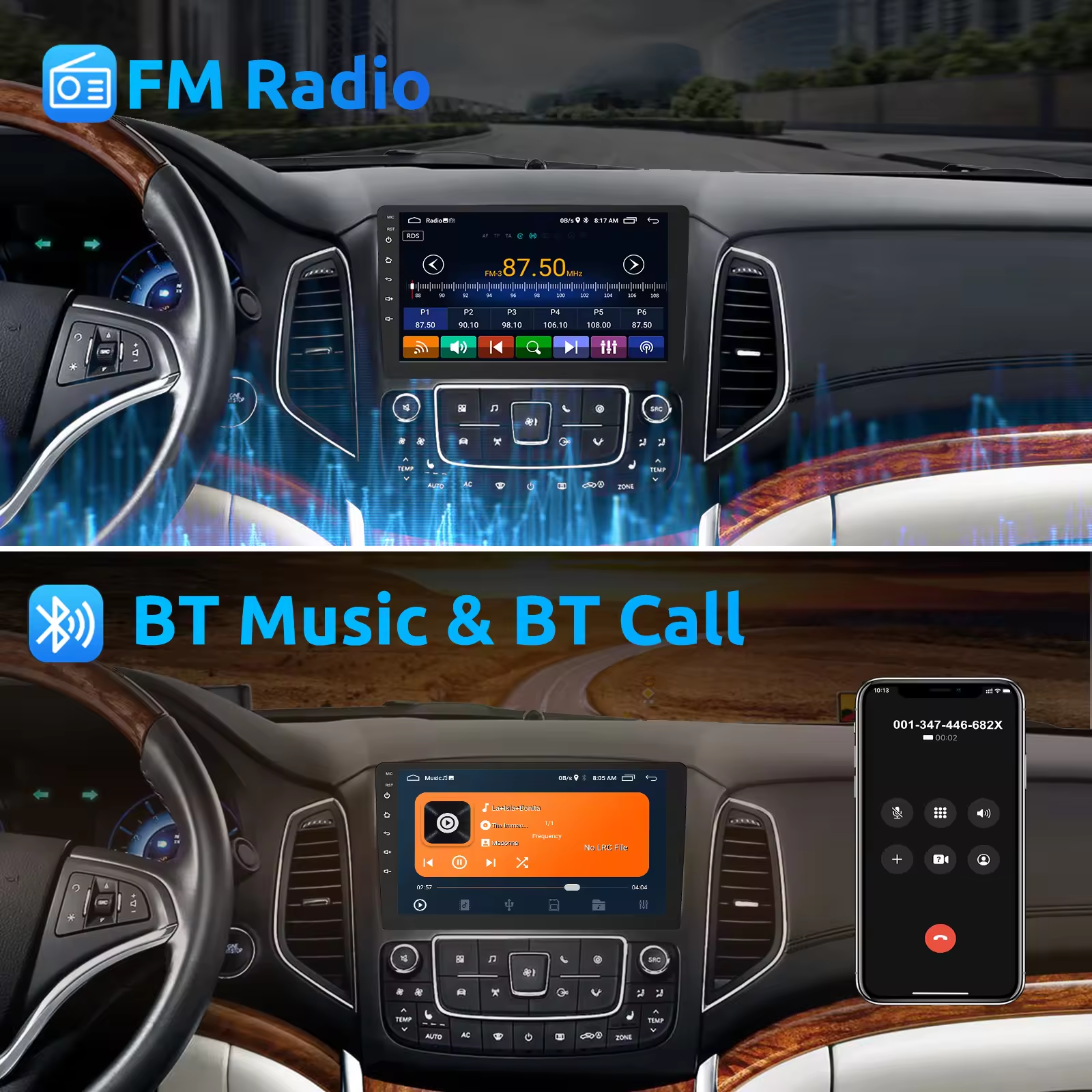Factory HOT Universal Android Car Player Touch Screen Stereo 2 Din Car Dvd Player USB BT WIFI 9 Inch Carplay Car Radio Android