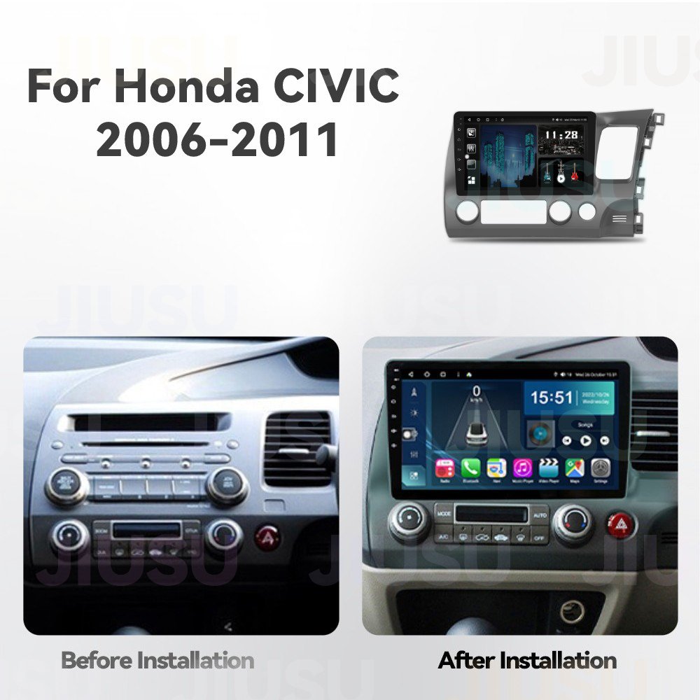 Android 12 Car DvD Player 10 inch Multimedia System Car Radio for Honda Civic 2006-2011 Car Stereo Touch Screen Carplay DSP GPS