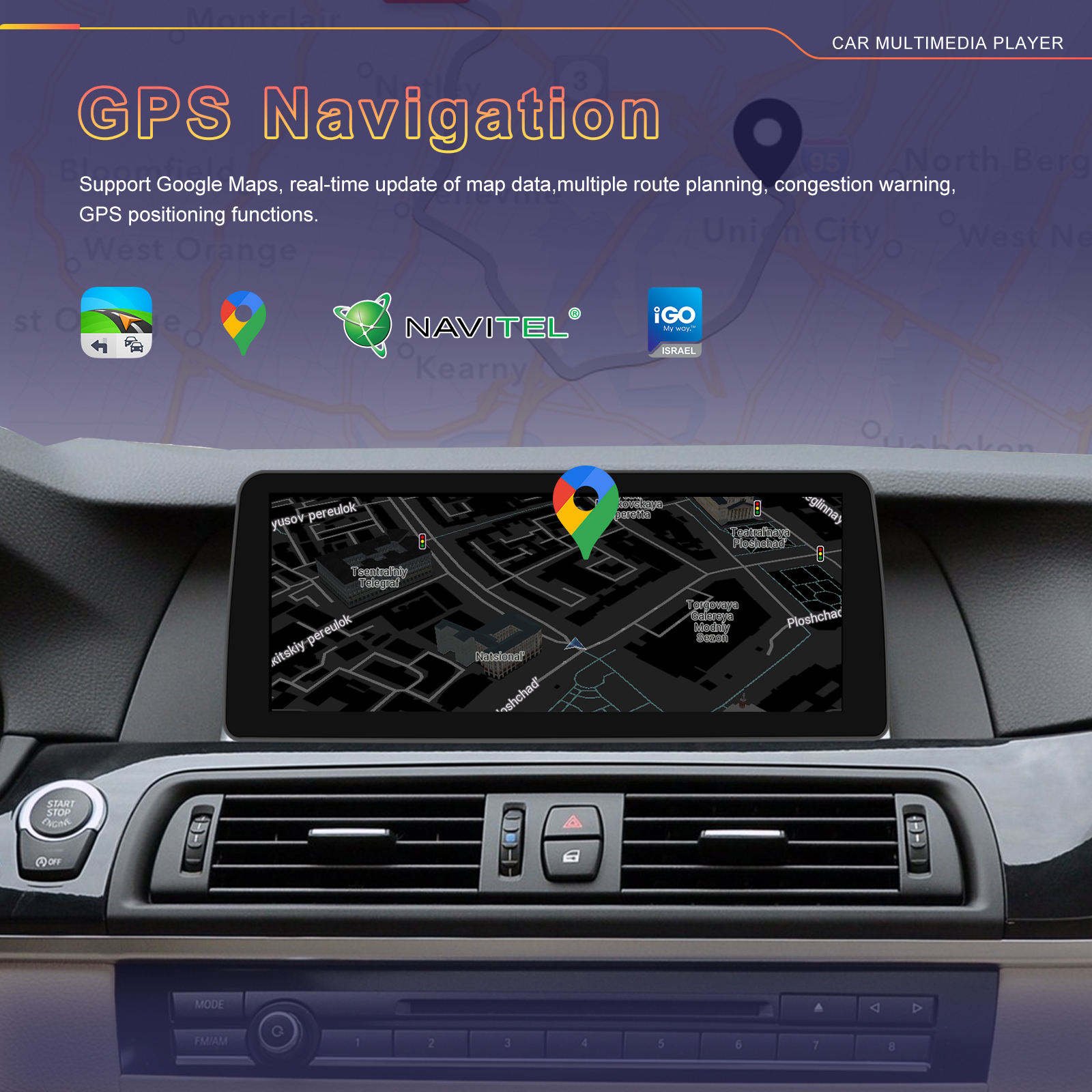 Dashboard 10.33 inch 2+32G Universal Android Car Radio Player with GPS Wifi Carplay Android Car Touch screen