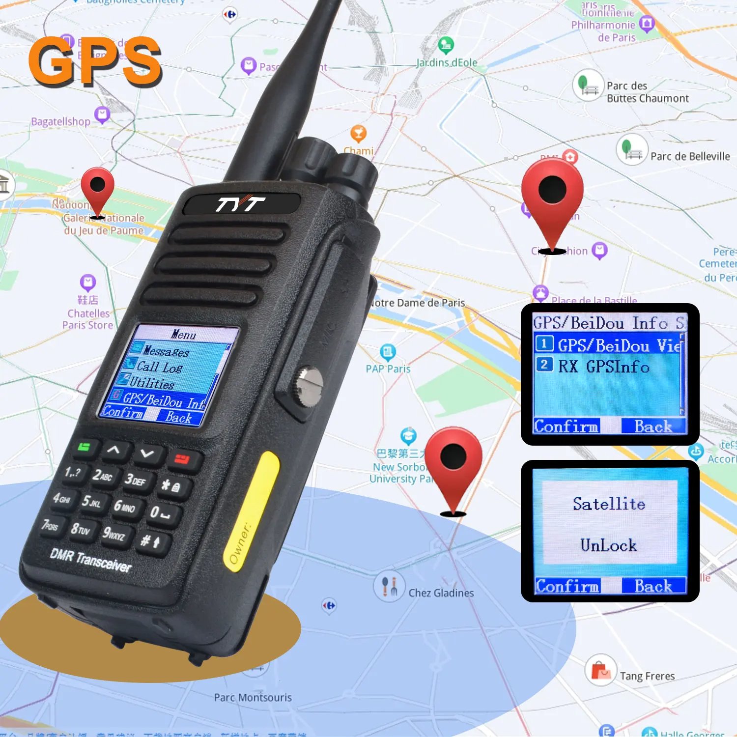 TYT New MD-UV390 Plus 10W AES256 Encryption Walkie Talkie GPS Optional IP67 Waterproof Dual Band Digital DMR Two Way Radio